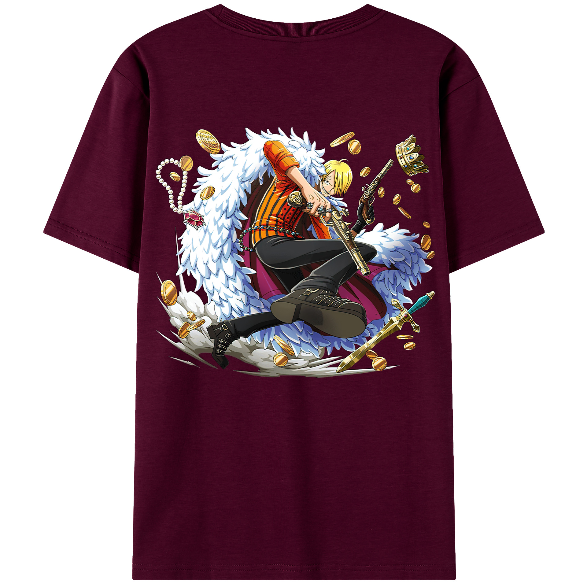 （画像用） ワンピース サンジ ONE PIECE Sanji レディース半袖Tシャツ(バックプリント)